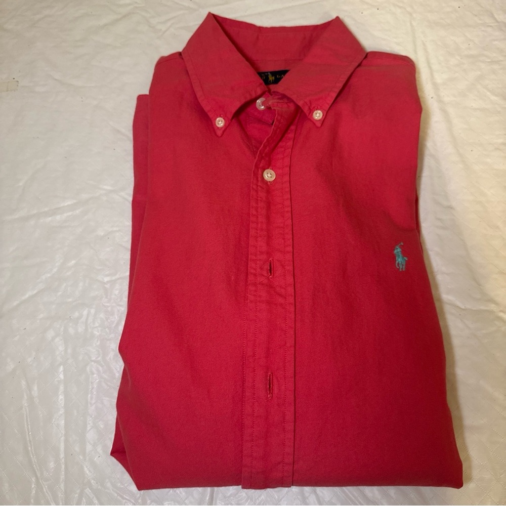 Ralph Lauren Men's Red Casual Button-Down Shirt